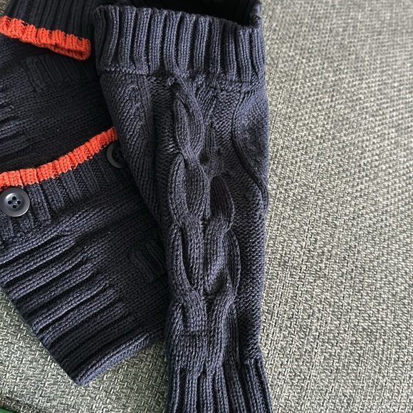 Baby Gap Sweater, size 0-3 months, navy blue with orange - Picture 3 of 5